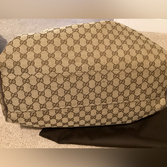 Vintage Authentic Larger GUCCI SUKEY Bag with lavender / purple trim RARE - Picture 13 of 16